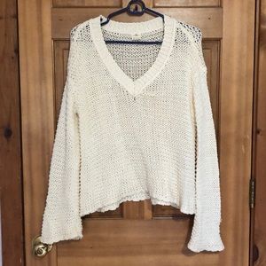 O’Neill White V Neck Sweater